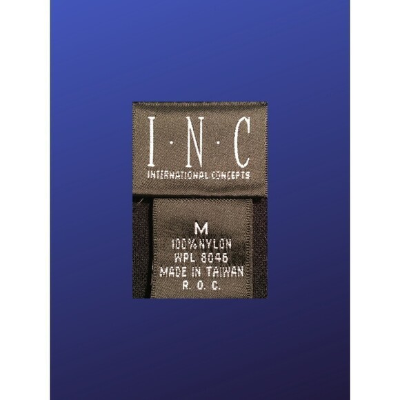 INC INTERNATIONAL CONCEPTS Lace Overlay Top, BLUE/BLACK FLORAL, Size M, NWOT - Picture 3 of 8